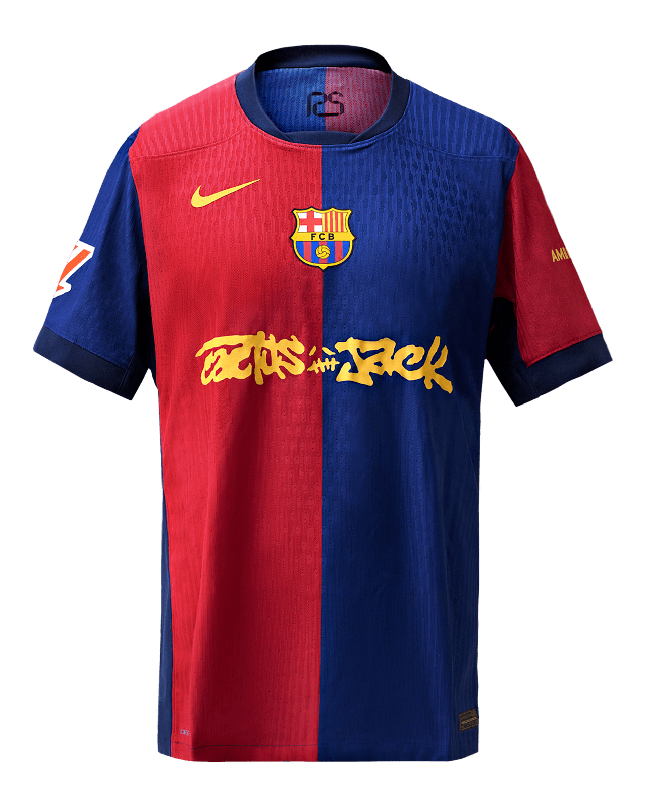 【人気コラボ】Cactus Jack x FC Barcelona ロゴTシャツ Męska koszulka piłkarska Nike Dri-FIT FC Barcelona Match